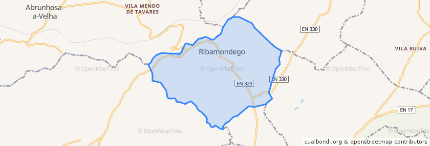 Mapa de ubicacion de Ribamondego.