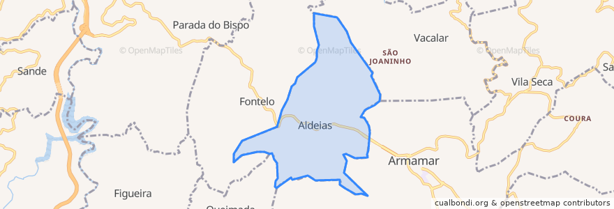 Mapa de ubicacion de Aldeias.