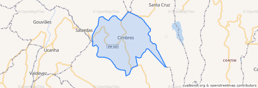 Mapa de ubicacion de Cimbres.