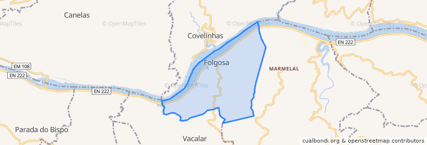 Mapa de ubicacion de Folgosa.