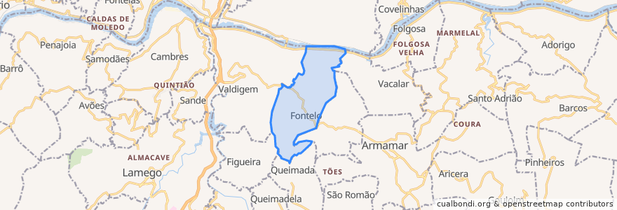 Mapa de ubicacion de Fontelo.