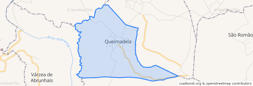 Mapa de ubicacion de Queimadela.