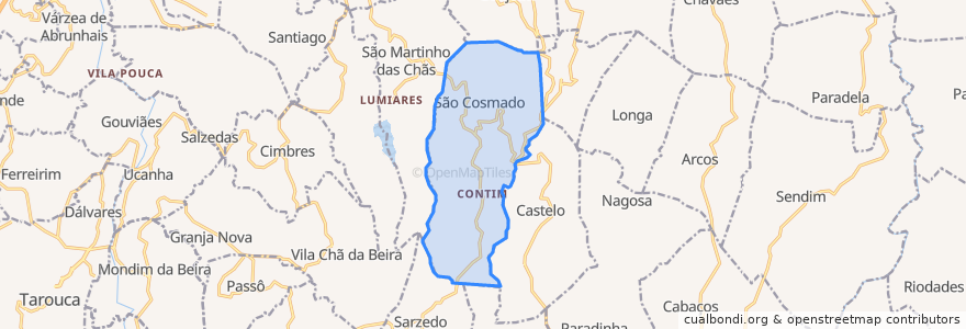 Mapa de ubicacion de São Cosmado.