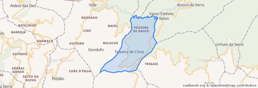 Mapa de ubicacion de Teixeira.