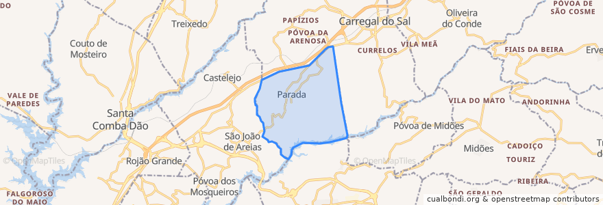 Mapa de ubicacion de Parada.