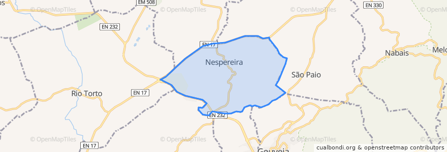 Mapa de ubicacion de Nespereira.