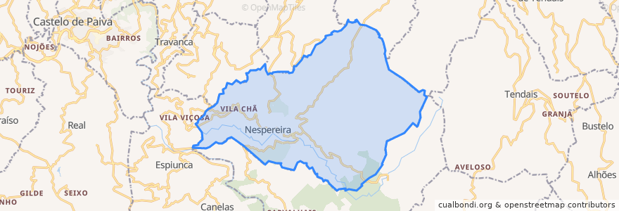 Mapa de ubicacion de Nespereira.