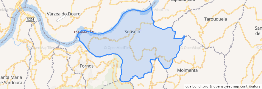 Mapa de ubicacion de Souselo.