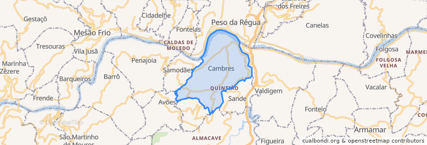 Mapa de ubicacion de Cambres.