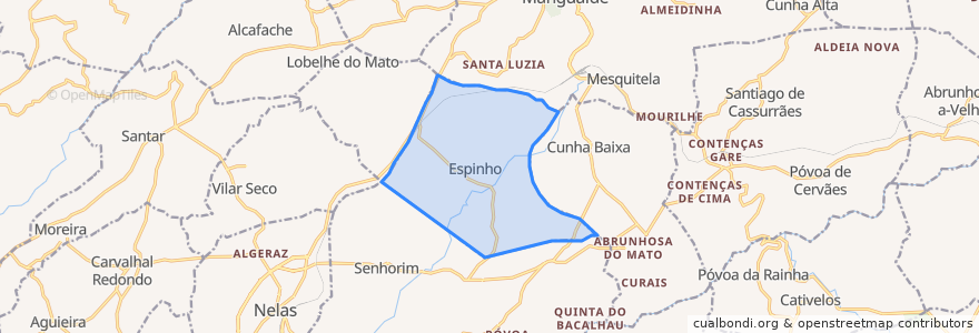 Mapa de ubicacion de Espinho.