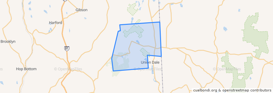 Mapa de ubicacion de Herrick Township.
