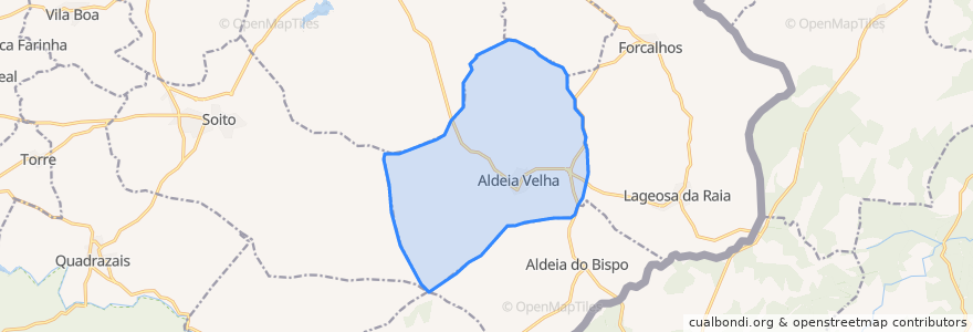 Mapa de ubicacion de Aldeia Velha.