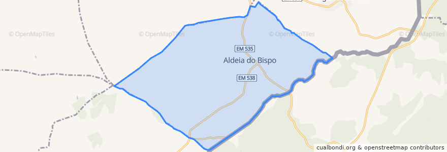 Mapa de ubicacion de Aldeia do Bispo.