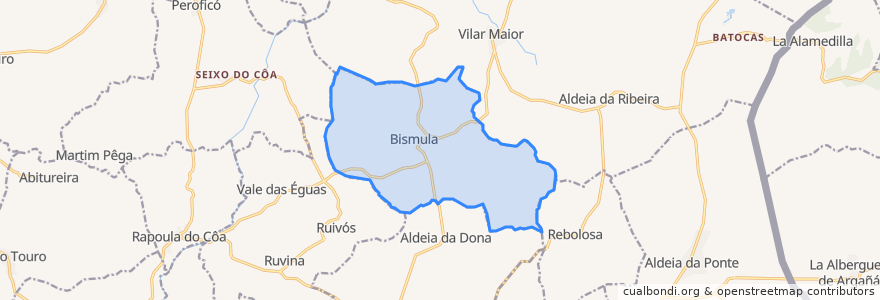 Mapa de ubicacion de Bismula.