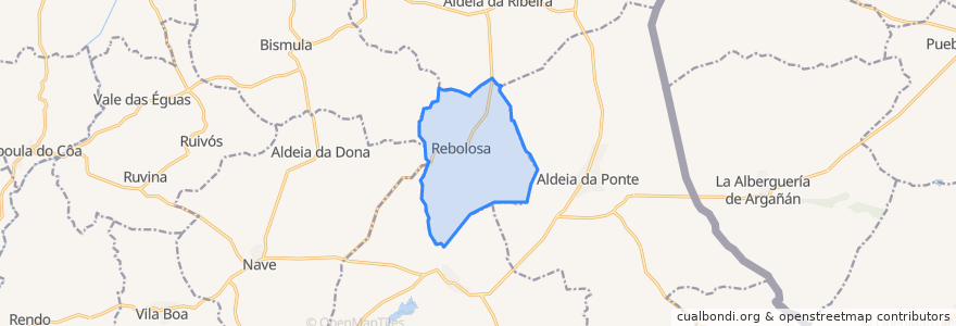 Mapa de ubicacion de Rebolosa.