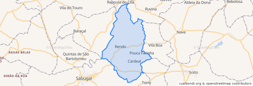 Mapa de ubicacion de Rendo.