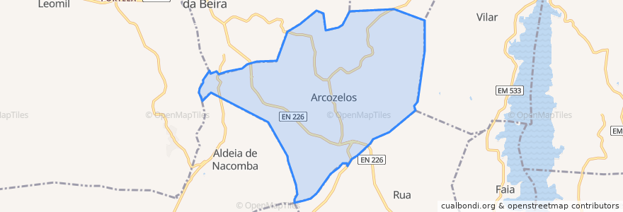 Mapa de ubicacion de Arcozelos.