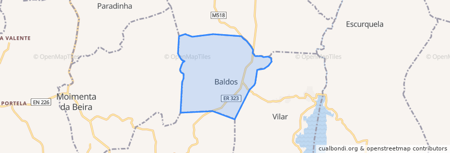 Mapa de ubicacion de Baldos.