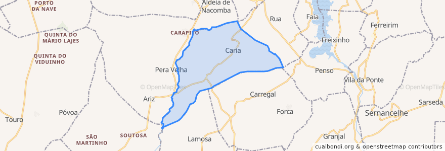 Mapa de ubicacion de Caria.