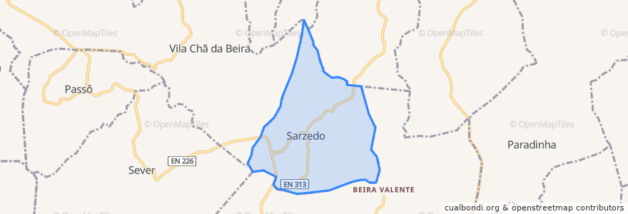 Mapa de ubicacion de Sarzedo.