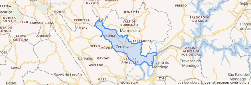 Mapa de ubicacion de Cercosa.