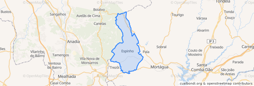 Mapa de ubicacion de Espinho.