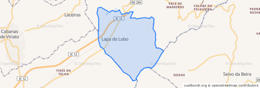 Mapa de ubicacion de Lapa do Lobo.