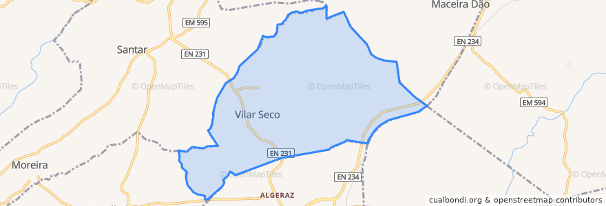 Mapa de ubicacion de Vilar Seco.