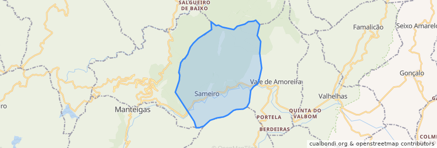 Mapa de ubicacion de Sameiro.