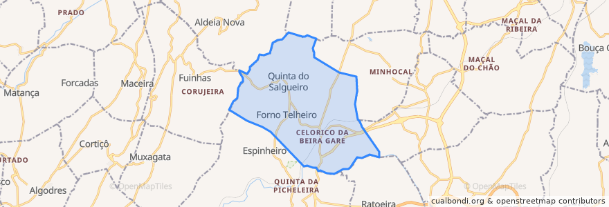 Mapa de ubicacion de Forno Telheiro.