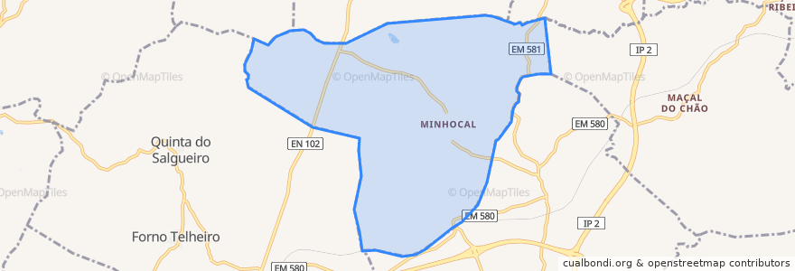 Mapa de ubicacion de Minhocal.