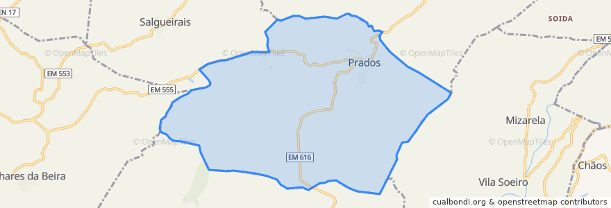 Mapa de ubicacion de Prados.