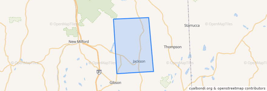 Mapa de ubicacion de Jackson Township.