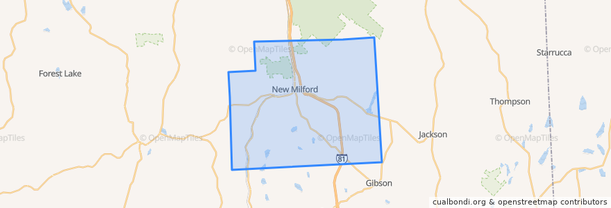 Mapa de ubicacion de New Milford Township.