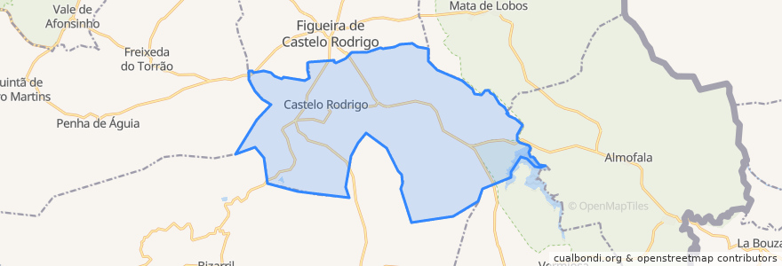 Mapa de ubicacion de Castelo Rodrigo.