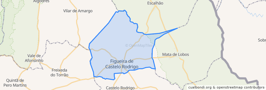 Mapa de ubicacion de Figueira de Castelo Rodrigo.