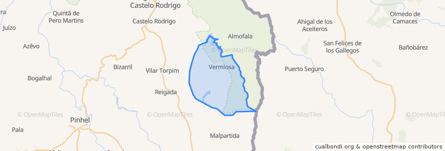 Mapa de ubicacion de Vermiosa.