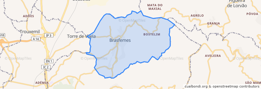 Mapa de ubicacion de Brasfemes.