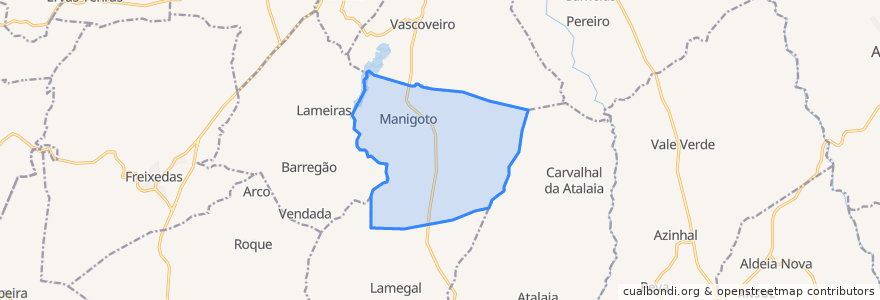 Mapa de ubicacion de Manigoto.