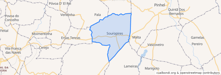 Mapa de ubicacion de Souro Pires.