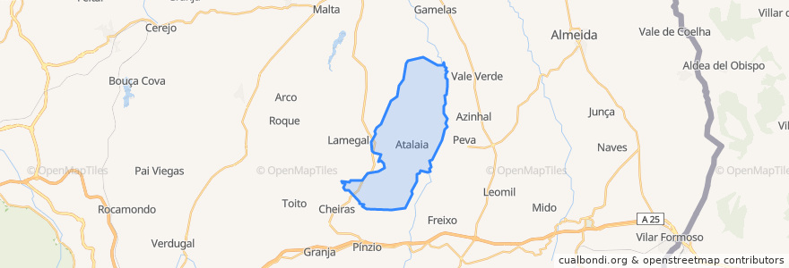 Mapa de ubicacion de Atalaia e Safurdão.