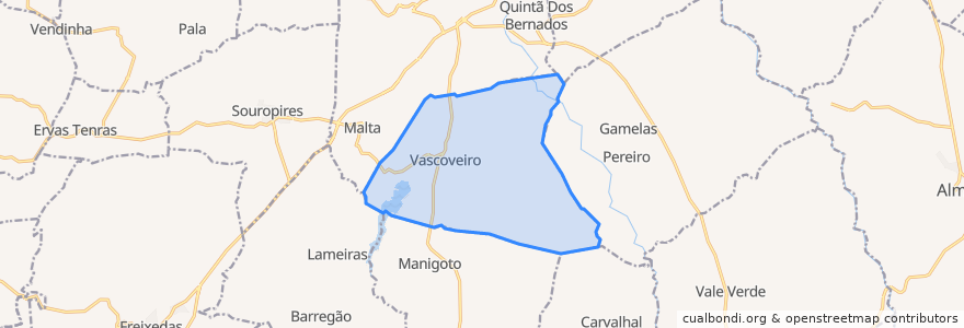 Mapa de ubicacion de Vascoveiro.