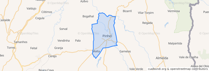 Mapa de ubicacion de Pinhel.