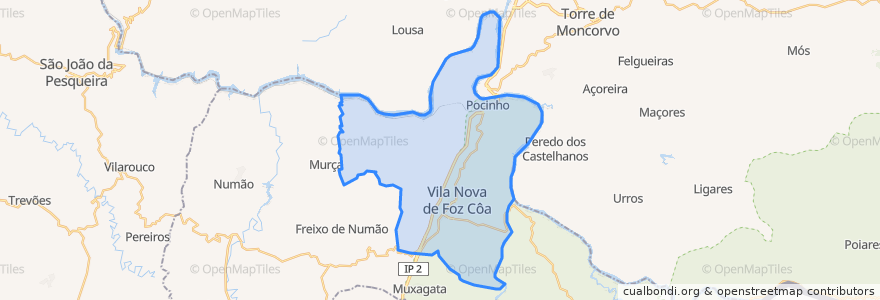 Mapa de ubicacion de Vila Nova Foz Côa.