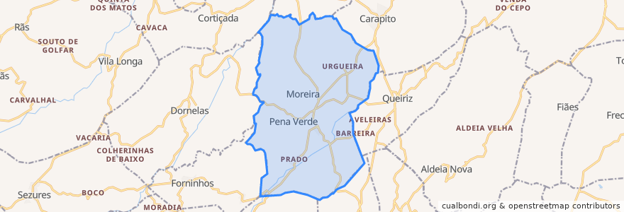 Mapa de ubicacion de Pena Verde.