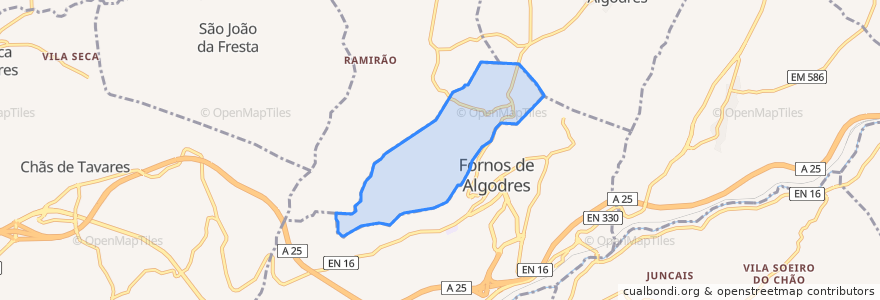 Mapa de ubicacion de Infias.