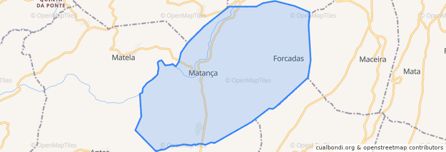 Mapa de ubicacion de Matança.