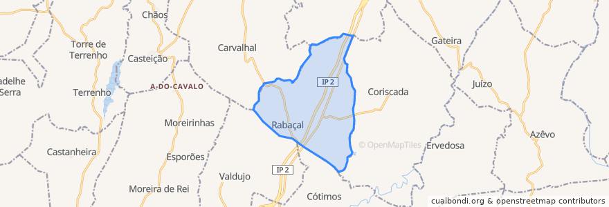 Mapa de ubicacion de Rabaçal.