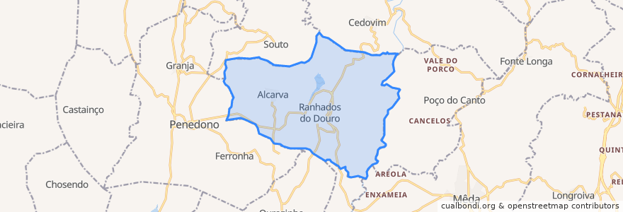 Mapa de ubicacion de Ranhados.