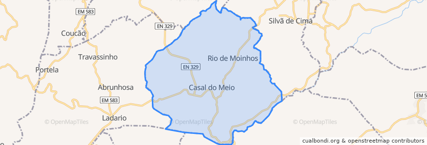 Mapa de ubicacion de Rio de Moinhos.